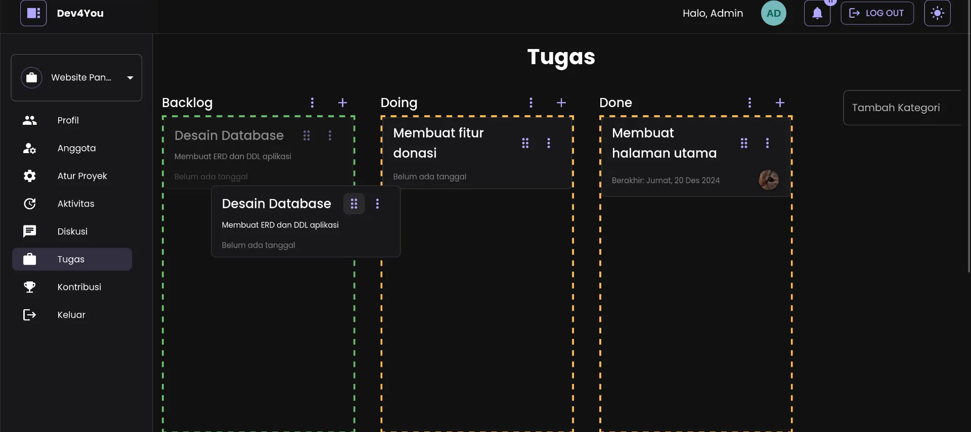 thesis kanban